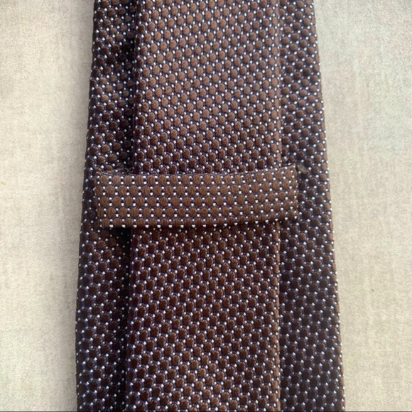 Ermenegildo Zegna Recent Brown Silk Tie - Picture 5 of 5